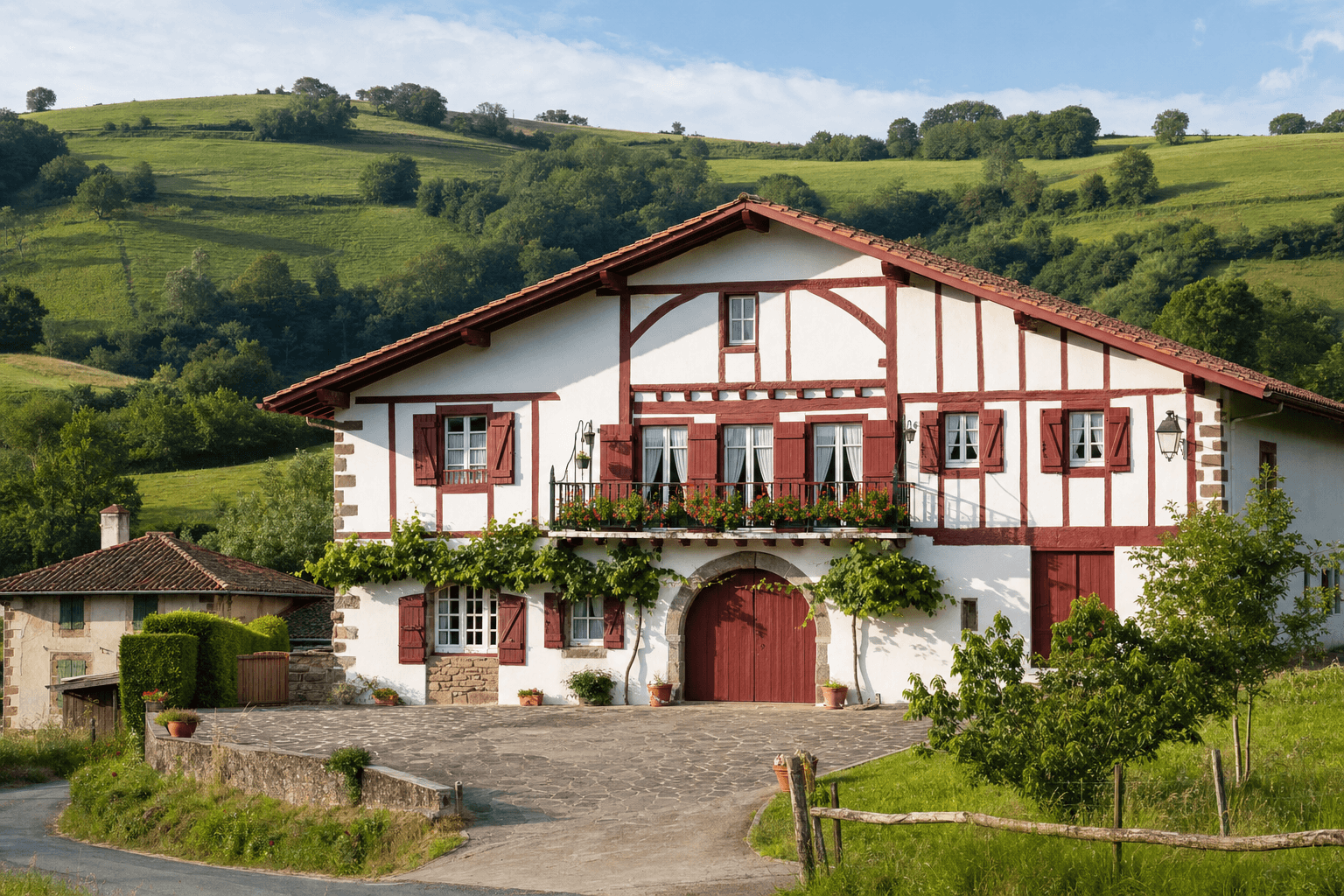 Maison avec toiture et allée impeccablement entretenues dans le Pays Basque